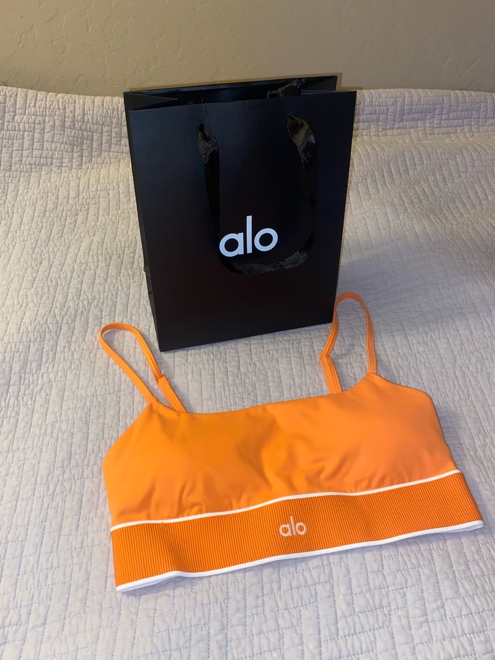 ALO Yoga Softsculpt Amp It Up Bra satsuma breeze Orange